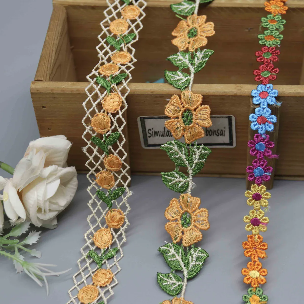 Embroidered Flower Trim for Bohemian Style Apparel and Accessories — product detail Embroidered Flower Trim for Bohemian Style Apparel and Accessories — product detail