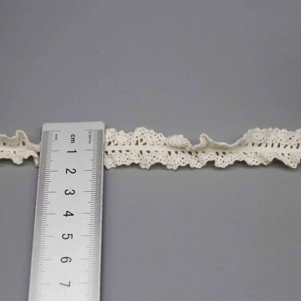 Règle verticale montrant la largeur exacte de 2cm du galon décoratif Règle verticale montrant la largeur exacte de 2cm du galon décoratif
