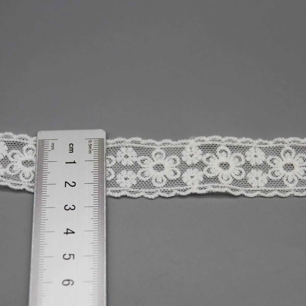 Baumwoll-Netzstickspitzenband, weiße florale Spitzenborte für Bekleidungskanten — Produktdetail Baumwoll-Netzstickspitzenband, weiße florale Spitzenborte für Bekleidungskanten — Produktdetail