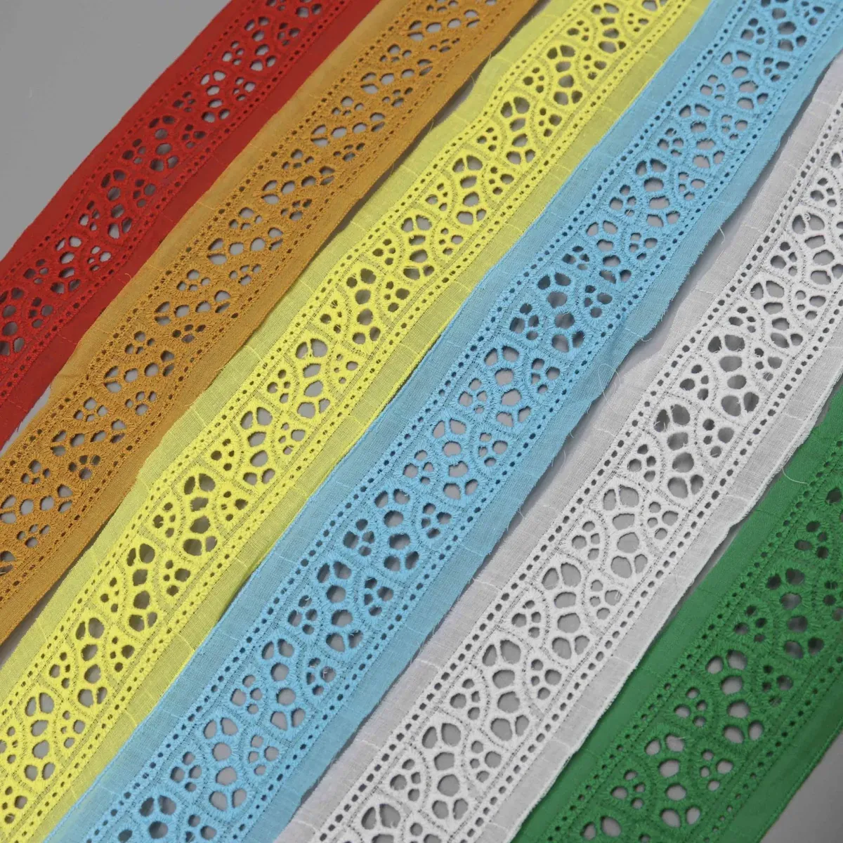 Factory Direct Geometric Eyelet Cotton Lace for Apparel Edging and Home Textiles — product detail Factory Direct Geometric Eyelet Cotton Lace for Apparel Edging and Home Textiles — product detail