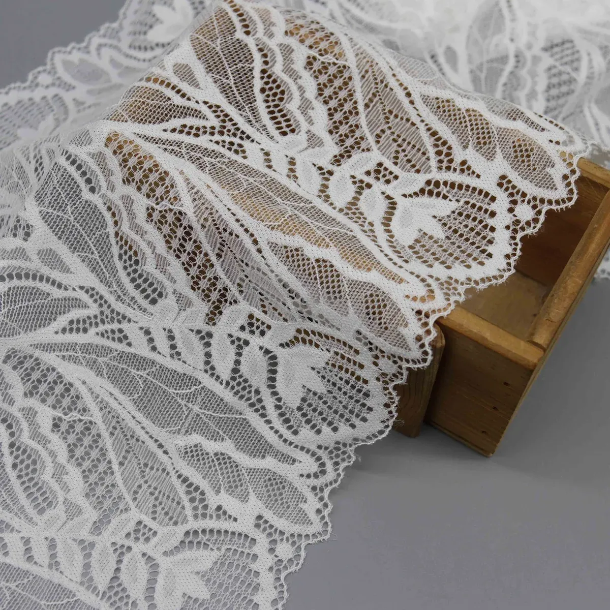 Wide Stretch Galloon Lace for Lingerie and Apparel Design, product detail view 2