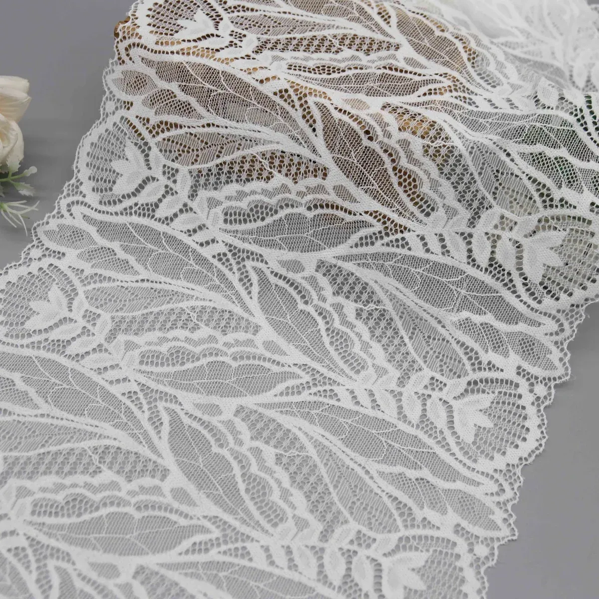 Wide Stretch Galloon Lace for Lingerie and Apparel Design, product detail view 8
