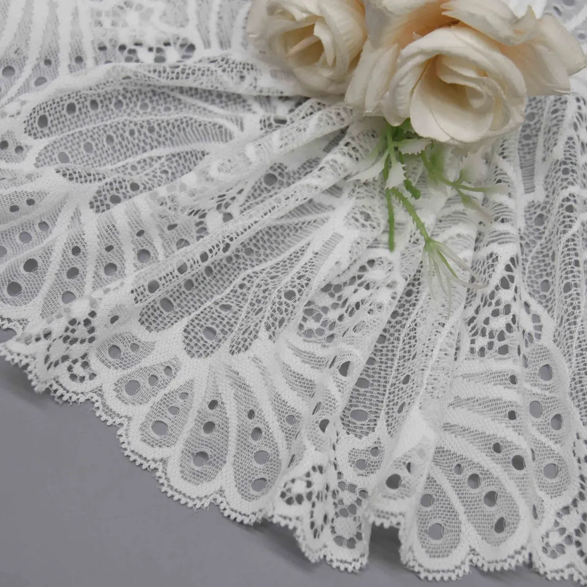 Wide Stretch Galloon Lace for Lingerie and Apparel Design, product detail view 9