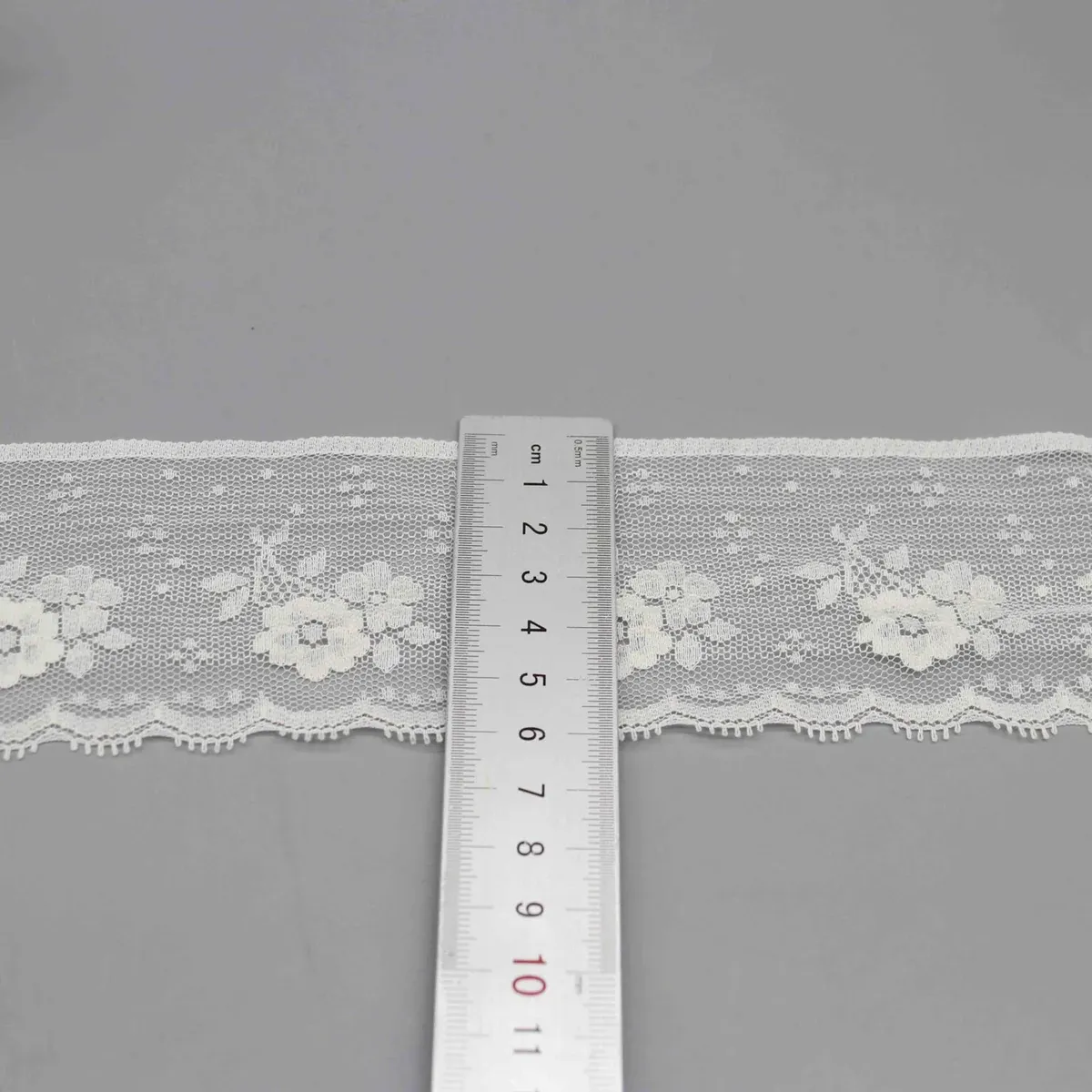 Floral Motif Mesh Lace Trim for Lingerie, product detail view 4