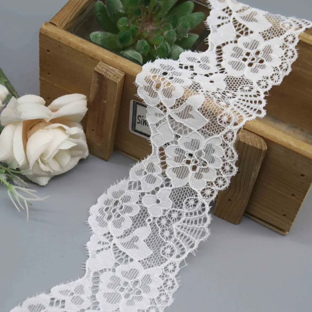 Generous Wide Stretch Lace for Lingerie Longlines and Apparel Hems, main product view