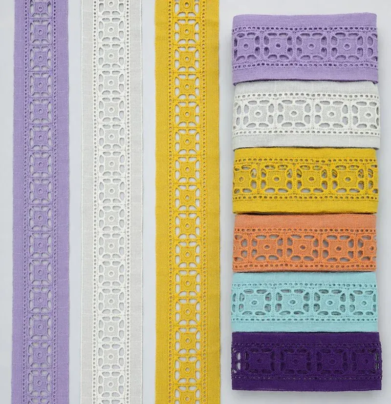 Factory Direct Geometric Cotton Lace Trim for Children's Apparel and Crafts, main product view
