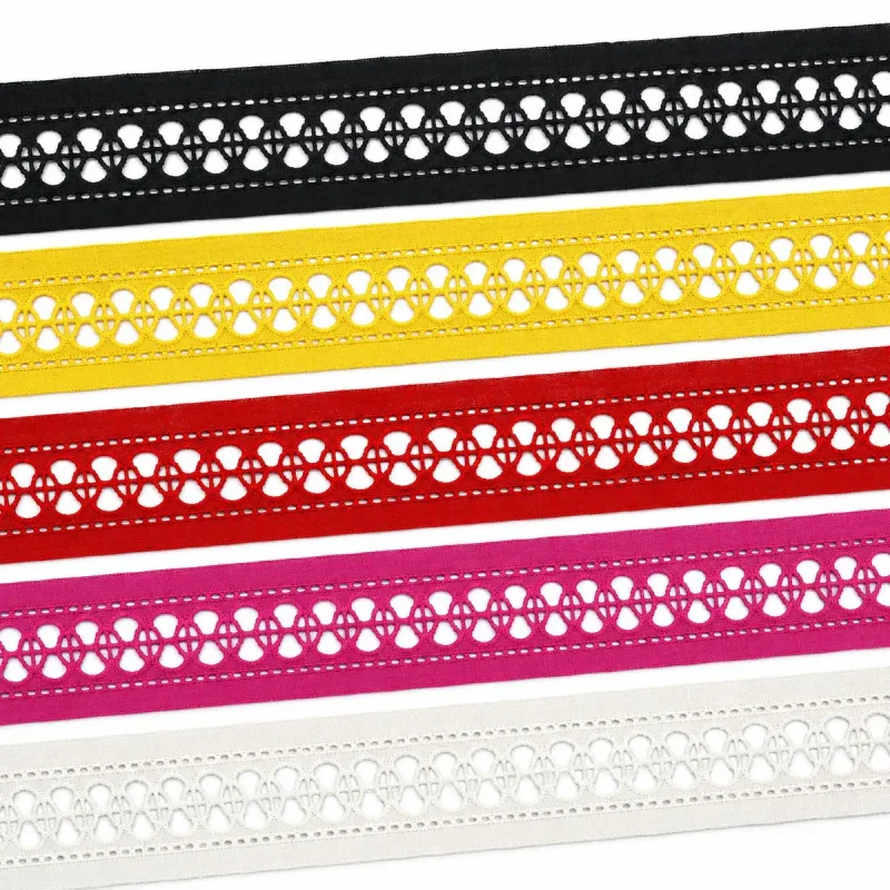 Factory Direct Geometric Cotton Lace Trim for Apparel and Home Decor, main product view