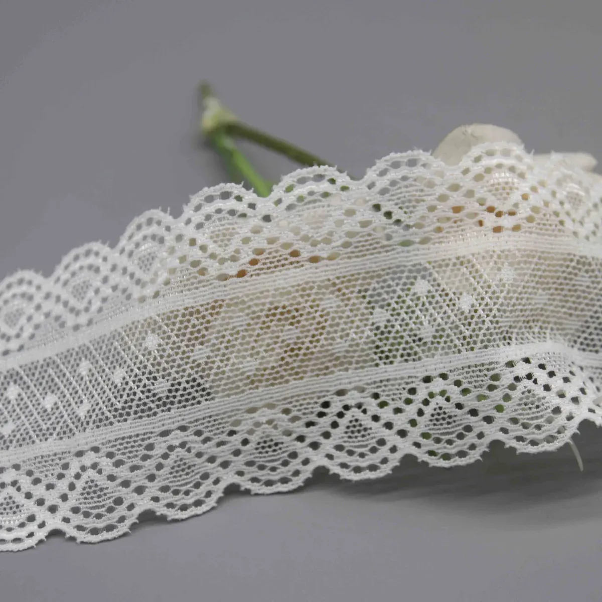 Geometric Stretch Galloon Lace for Lingerie Waistbands and Activewear, product detail view 3