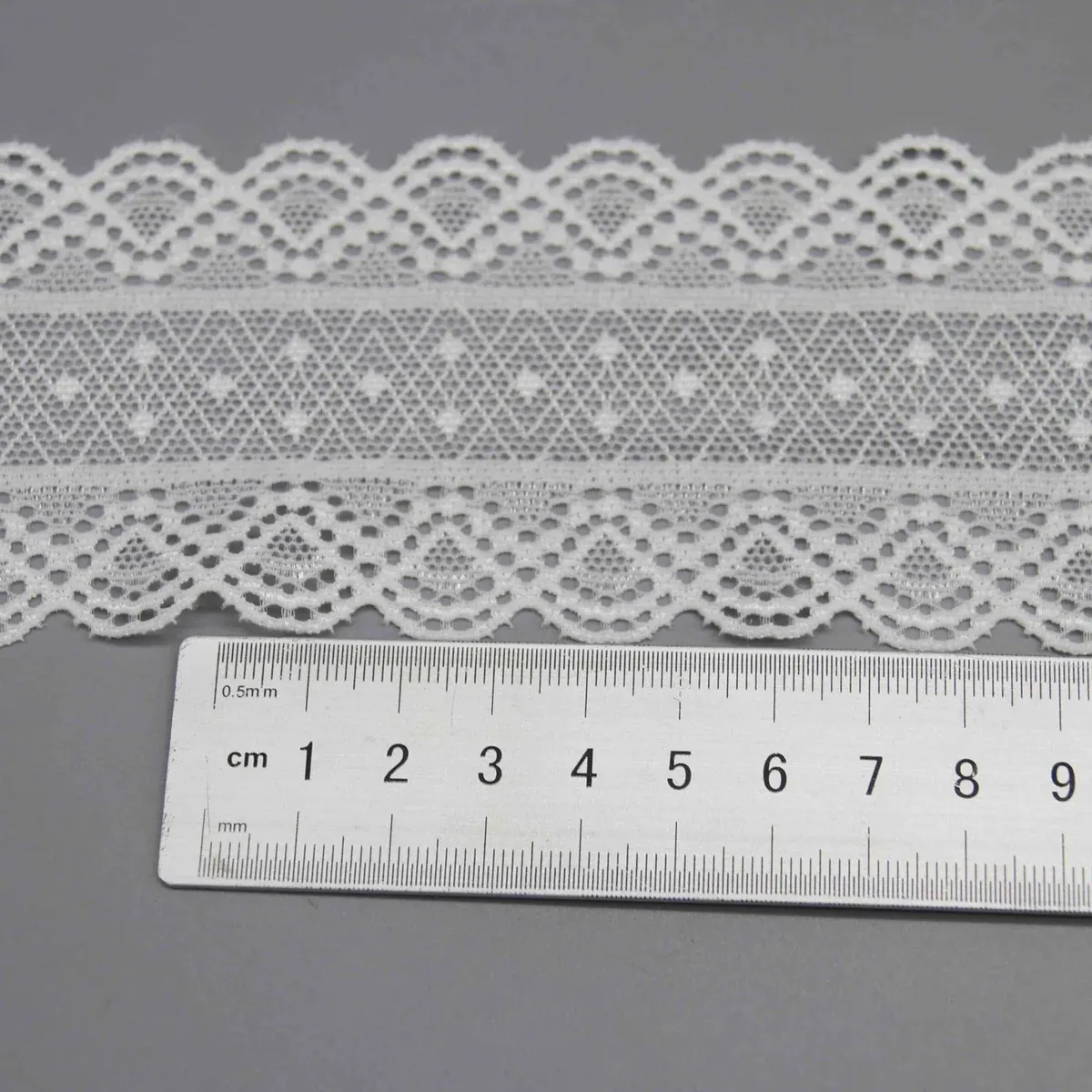 Geometric Stretch Galloon Lace for Lingerie Waistbands and Activewear, product detail view 5