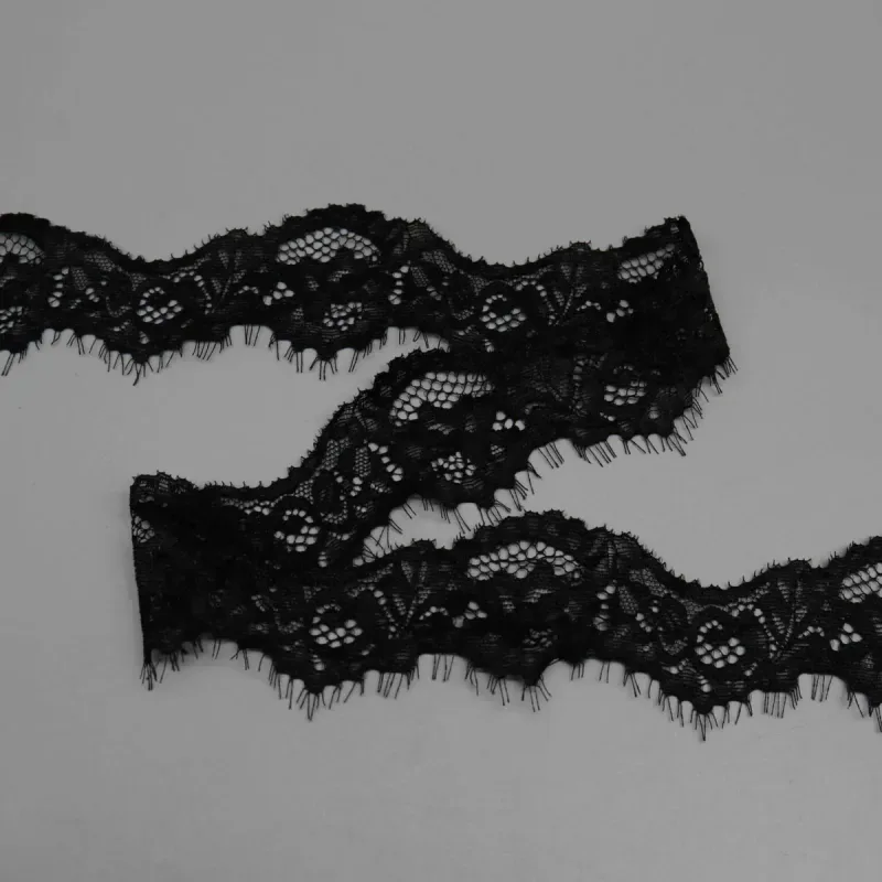 Eyelash Floral Scroll 90% Nylon 10% Spandex Stretch Lace Trim 5cm for Lingerie & Bridal, product detail view 5