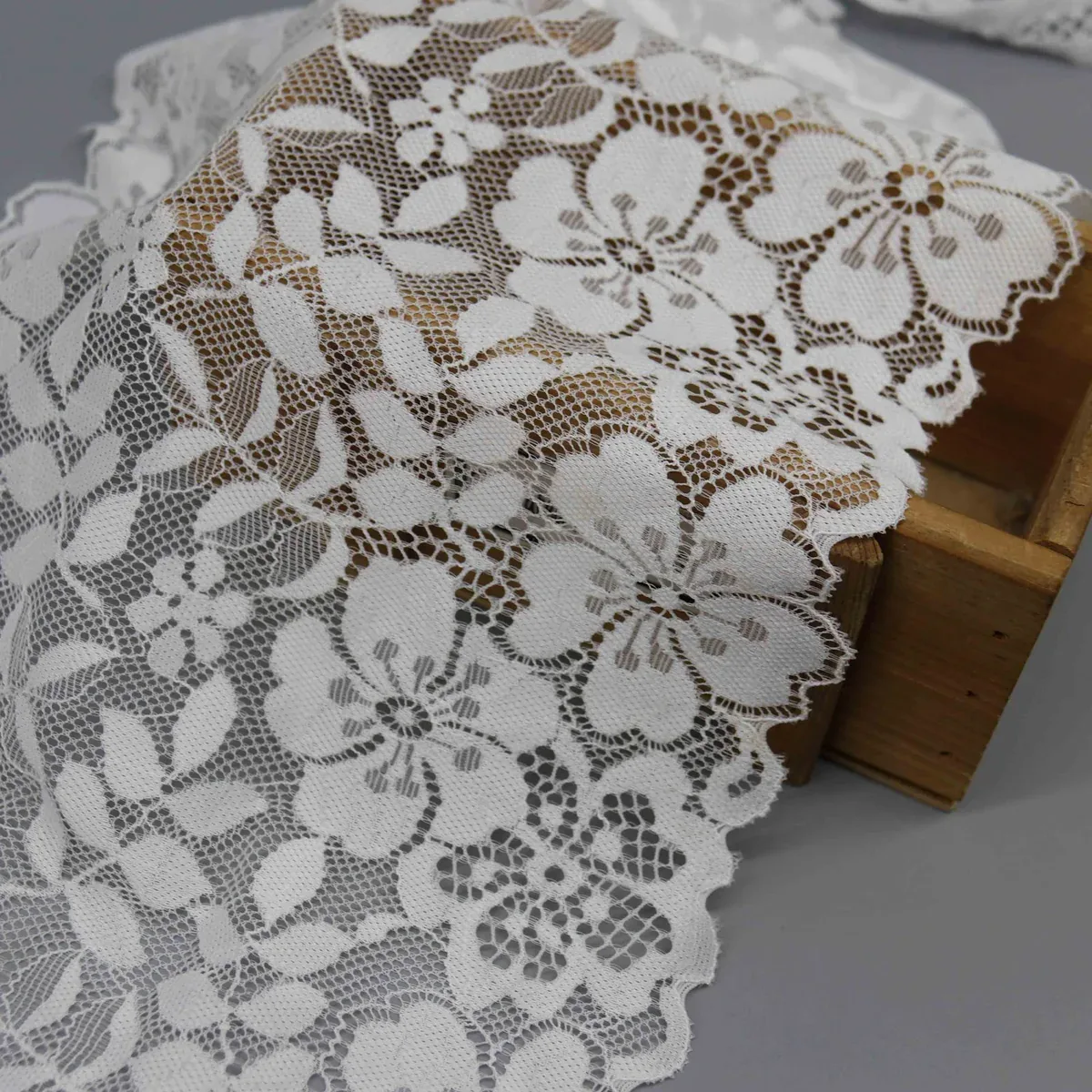 Wide Floral Nylon-Spandex Galloon Lace — product detail Wide Floral Nylon-Spandex Galloon Lace — product detail