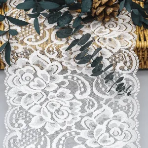 Cabbage Rose 90% Nylon 10% Spandex Stretch Lace Trim 23cm for Bridal & Lingerie, main product view