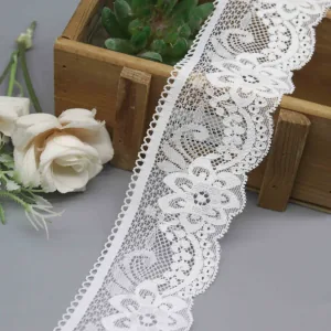 Floral Stretch Lace Trim for Lingerie Waistbands and Apparel Edging, main product view