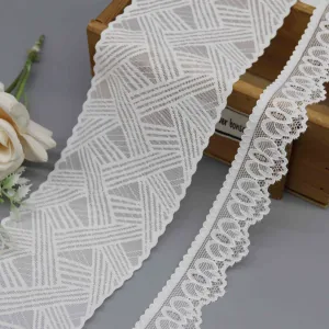 Geometric and Classic Stretch Lace Trim for Modern Sportswear and Lingerie, main product view