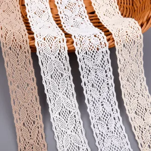 Chevron Wave 100% Cotton Crochet Lace Trim 4.5cm for Boho Fashion & Home Décor, main product view
