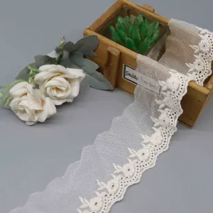 Daisy Garden 100% Polyester Mesh Embroidery Lace Trim 6.5cm for Summer Dress, main product view