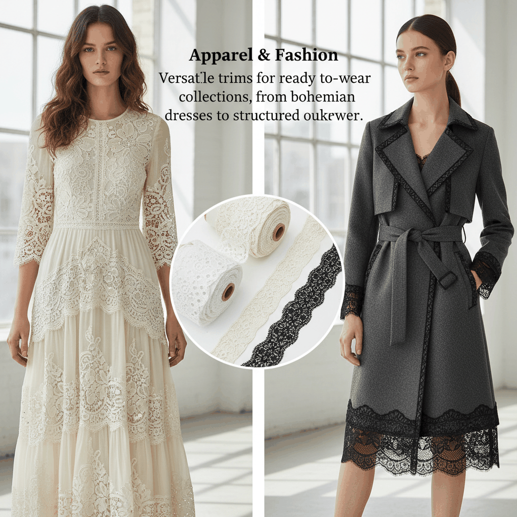 Apparel Fashion Lace Trim Application