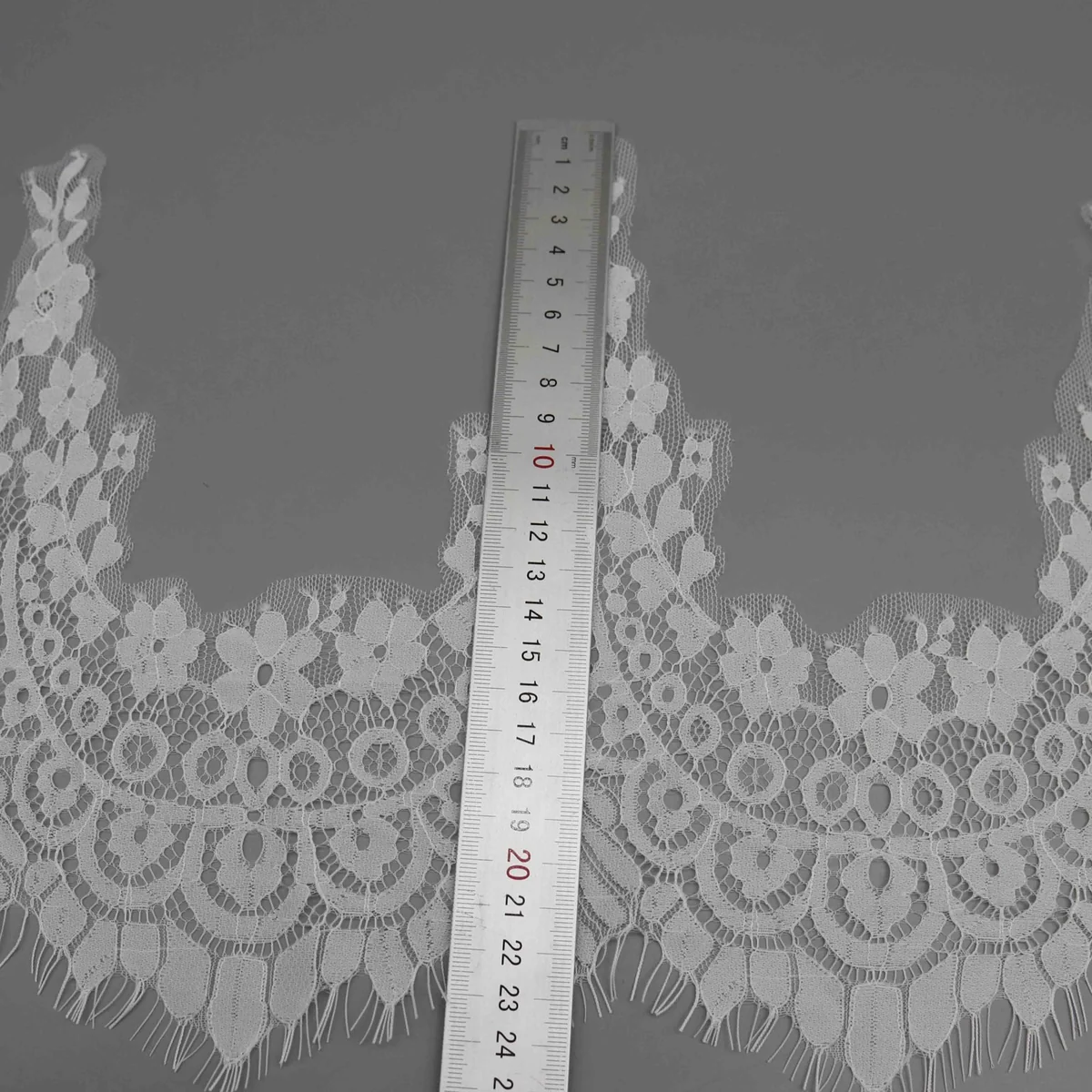 A Repeating Floral Foliate Pattern Forming Wide Galloon Lace Trim for Lingerie