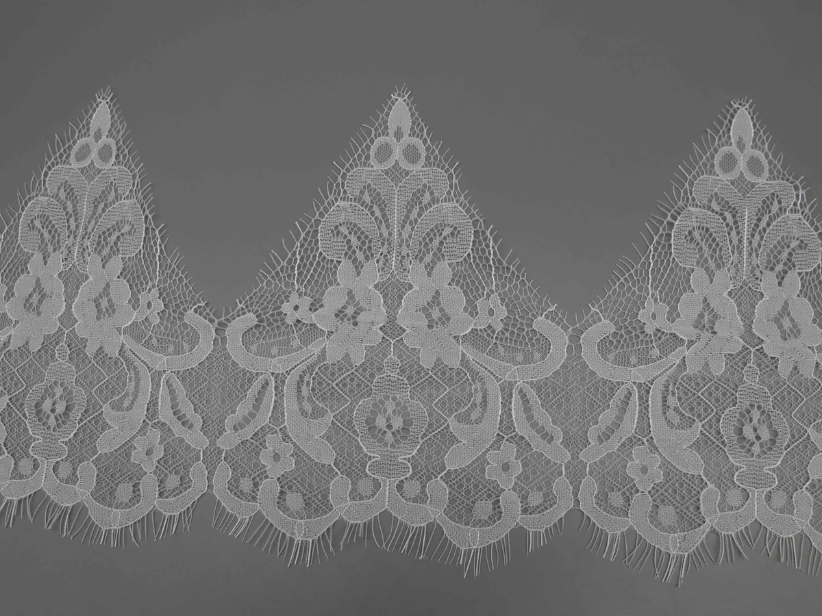 A Repeating Pattern Of Floral Baroque Scroll Galloon Lace Trim for Lingerie
