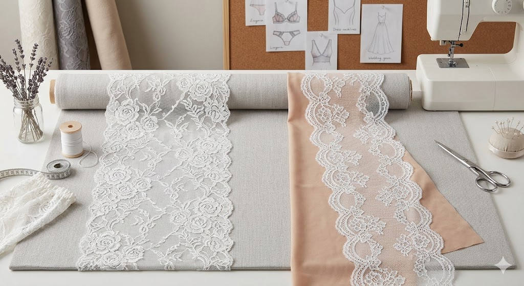French Floral Lace vs. Scalloped Lace Edge: How Stretch Lace Transforms Different Garments