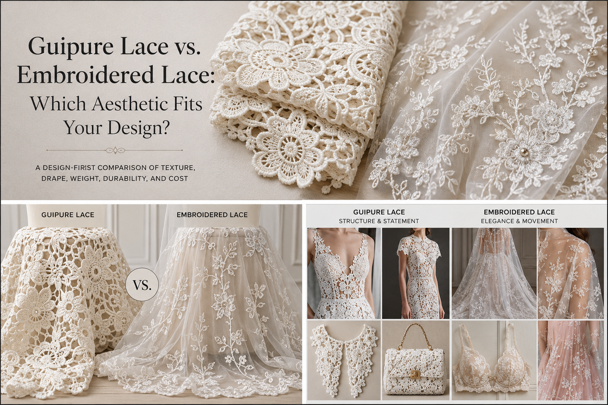 Guipure Lace vs. Embroidered Lace: Which Aesthetic Fits Your Design?
