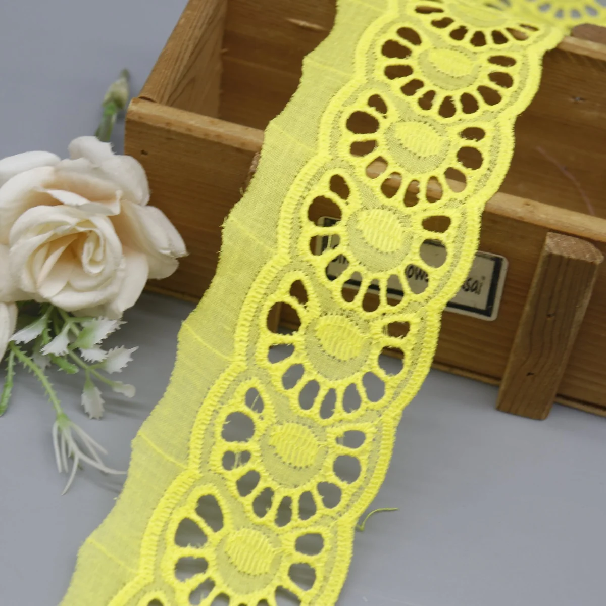Factory Direct Cotton Lace Trim for Apparel and Crafting