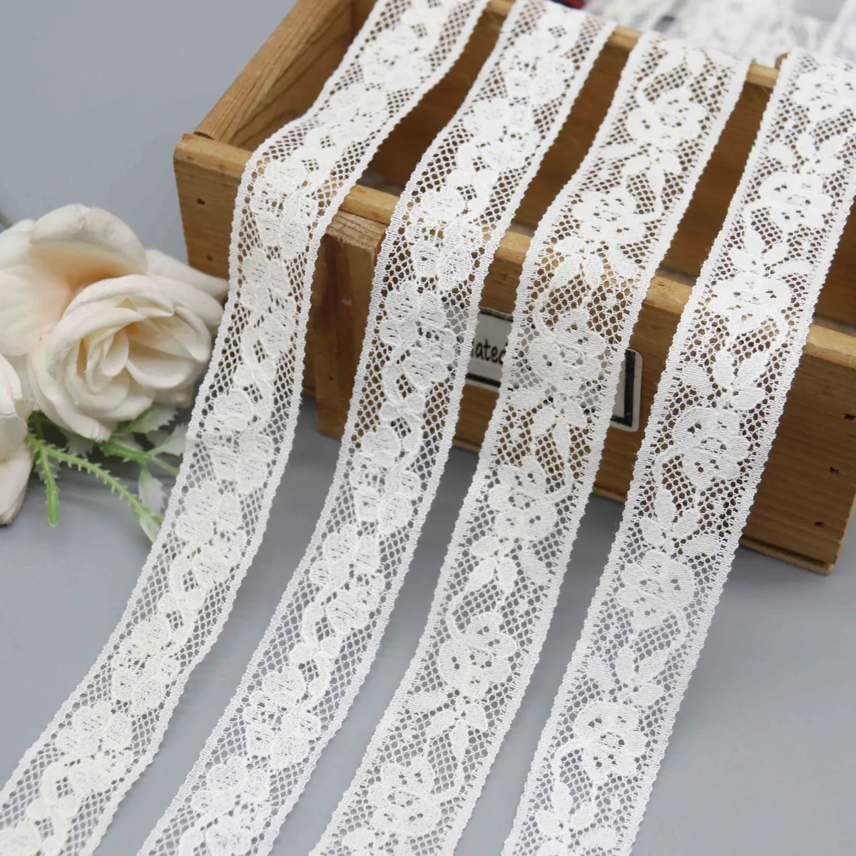 Factory Direct Floral Mesh Lace Trim for Lingerie and Craft Projects