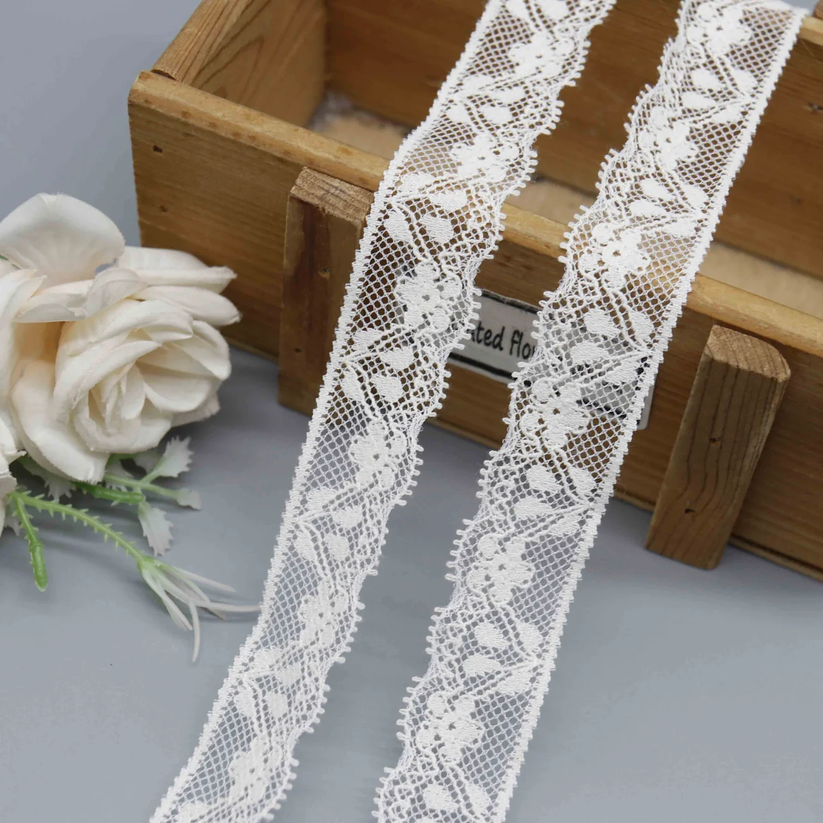 Factory Direct Floral Nylon Cotton Lace for Lingerie and Crafts