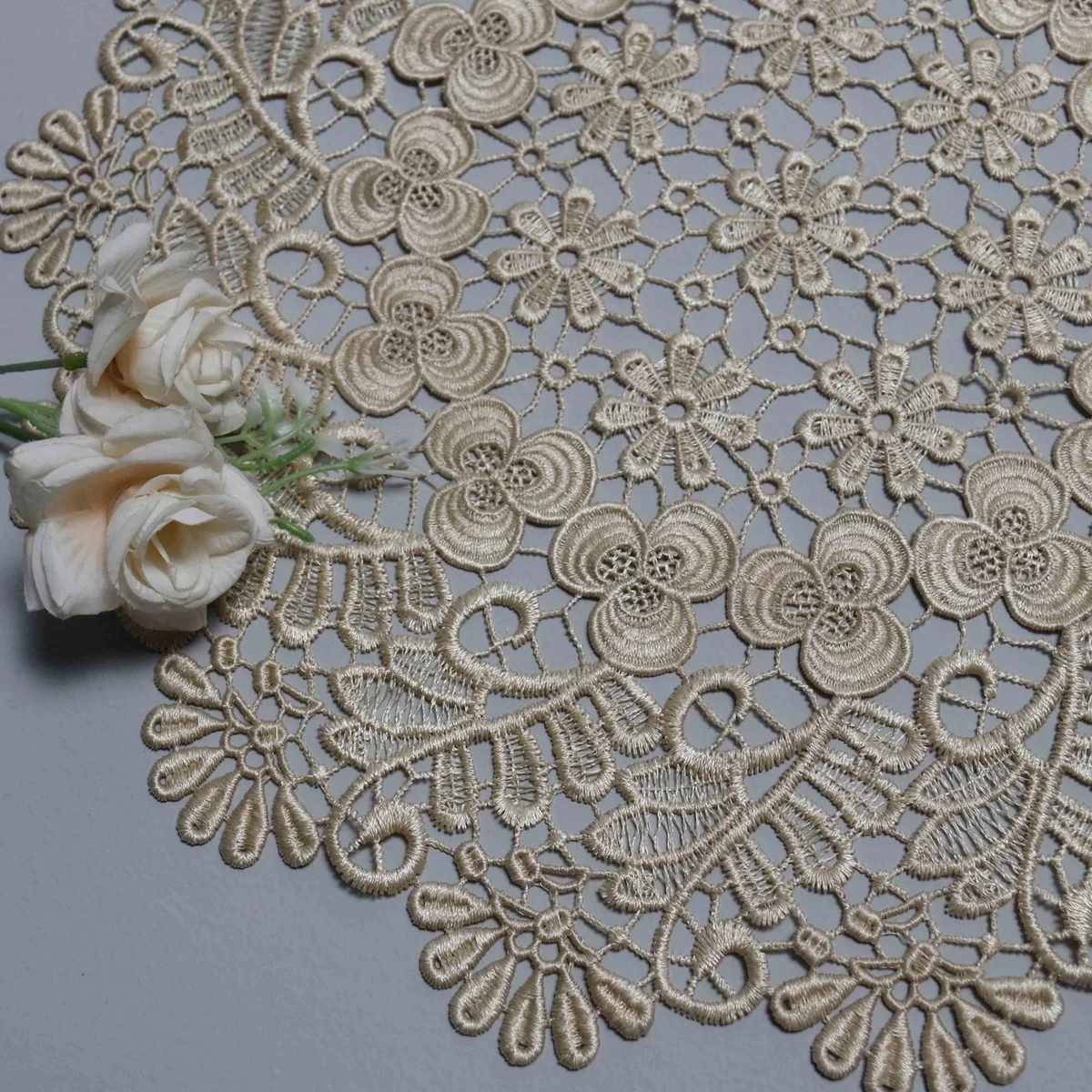 Factory Direct Guipure Lace Doily for Elegant Table Decor