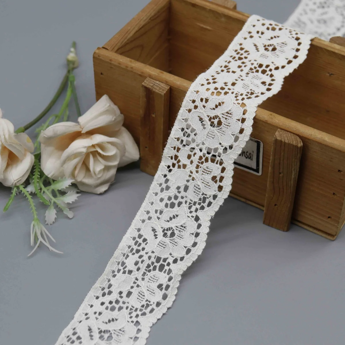 Factory Direct Nylon Cotton Crochet Lace Trim for Lingerie and Home Decor