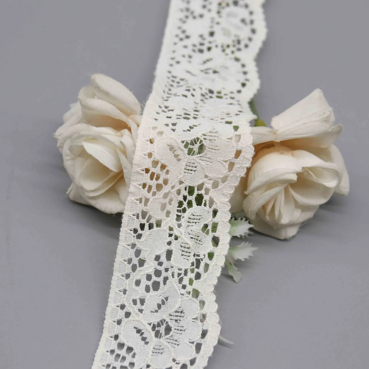 Factory Direct Nylon Cotton Crochet Lace Trim for Lingerie and Home Decor