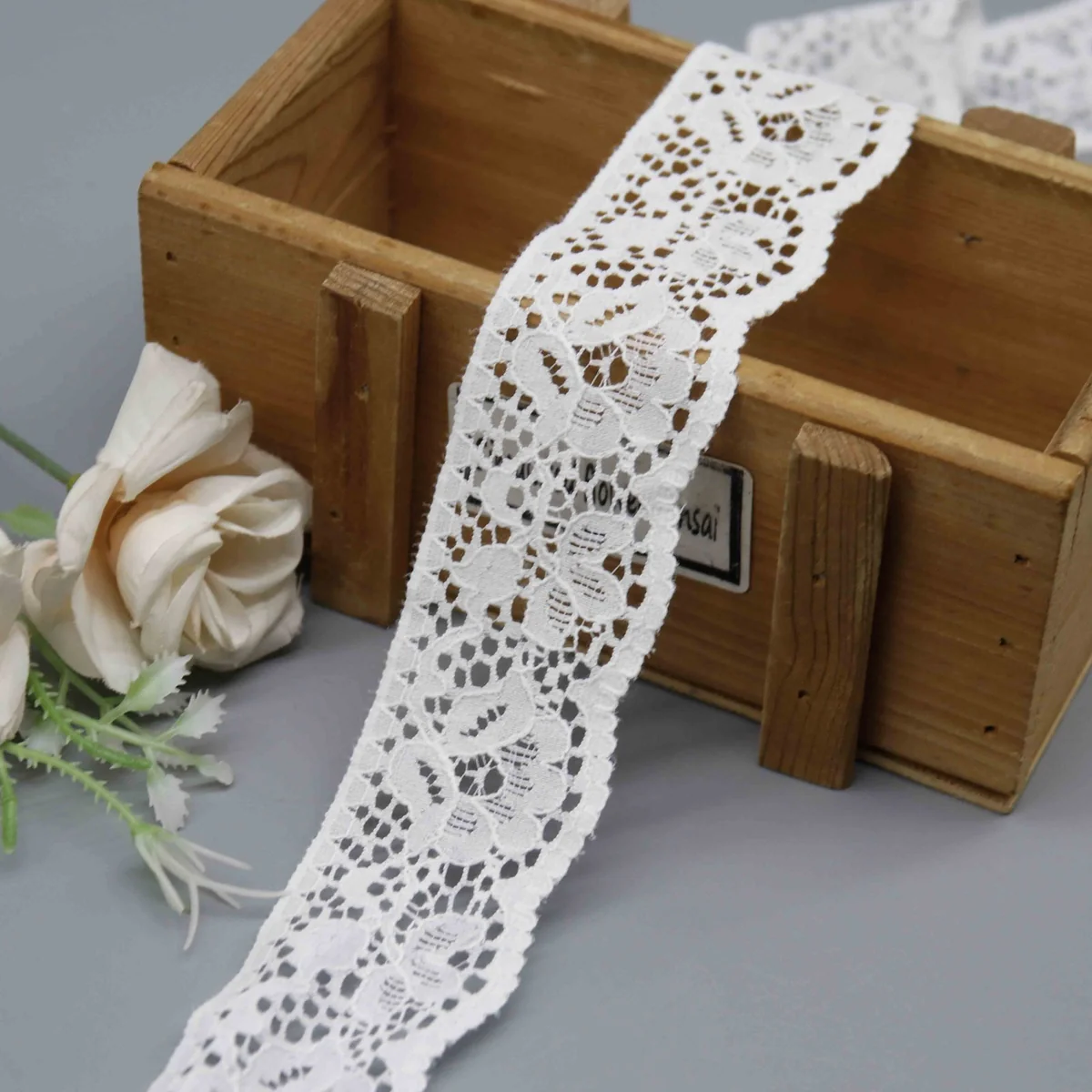 Factory Direct Nylon Cotton Crochet Lace Trim for Lingerie and Home Decor