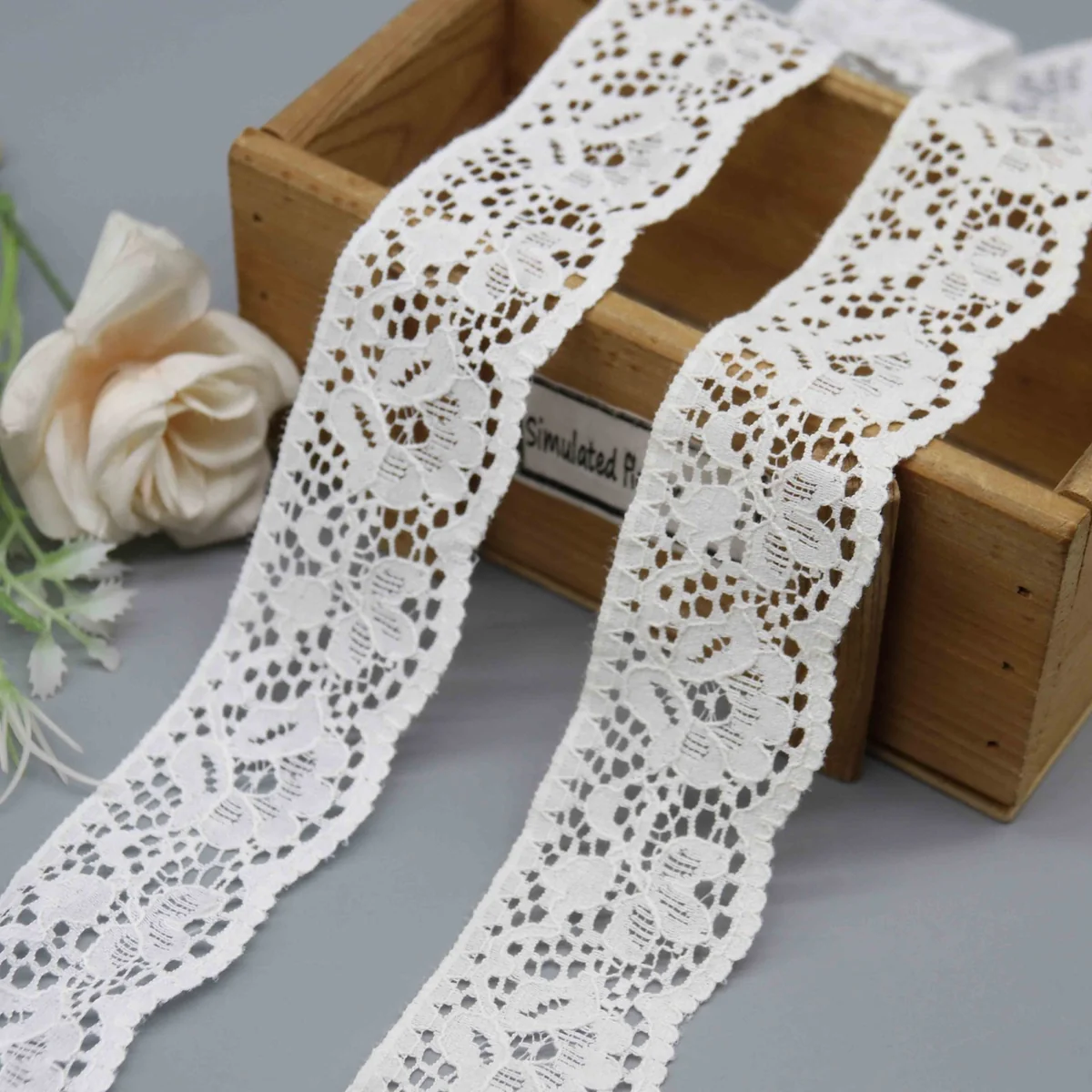 Factory Direct Nylon Cotton Crochet Lace Trim for Lingerie and Home Decor