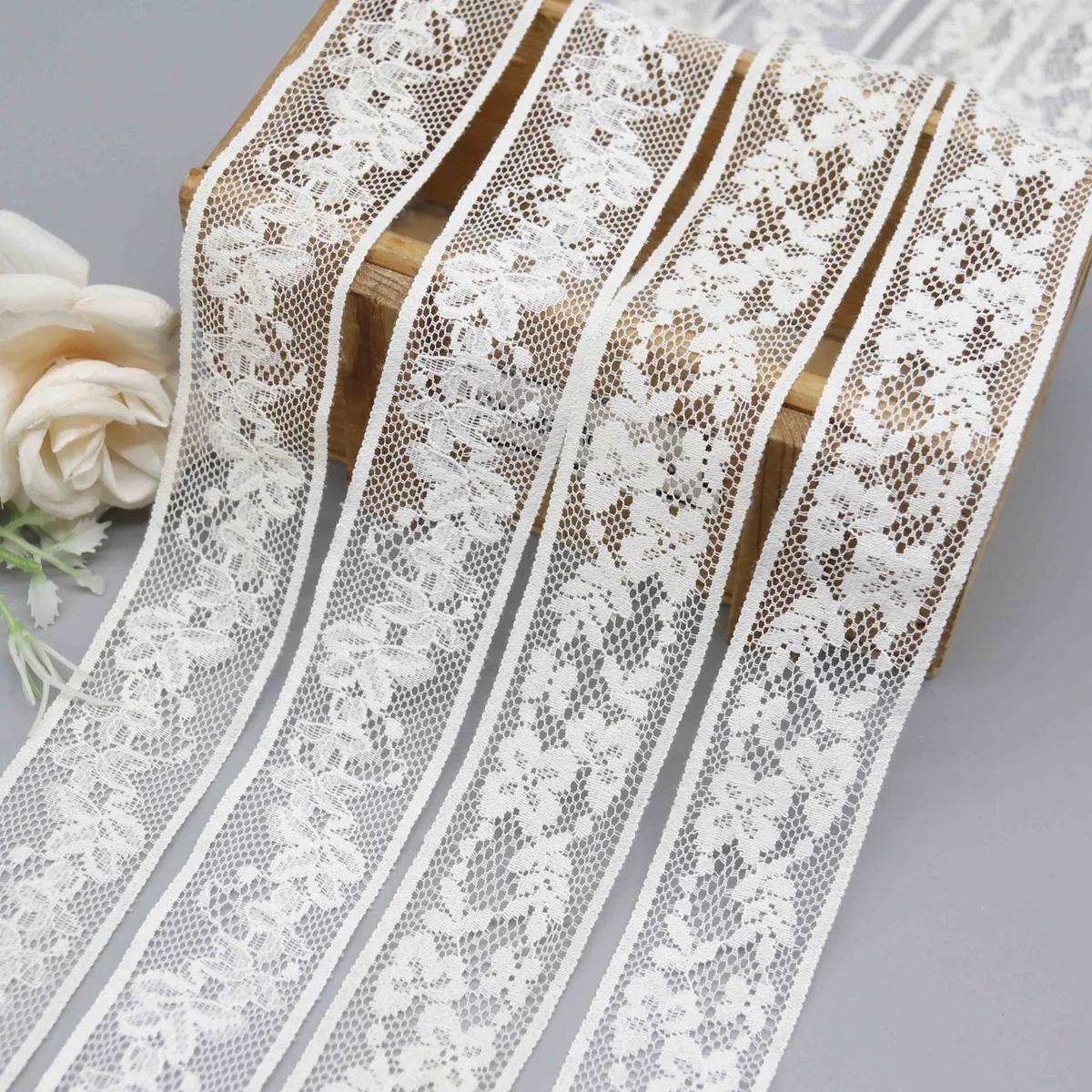 Factory Direct Nylon Cotton Lace Trim for Lingerie and Crafts