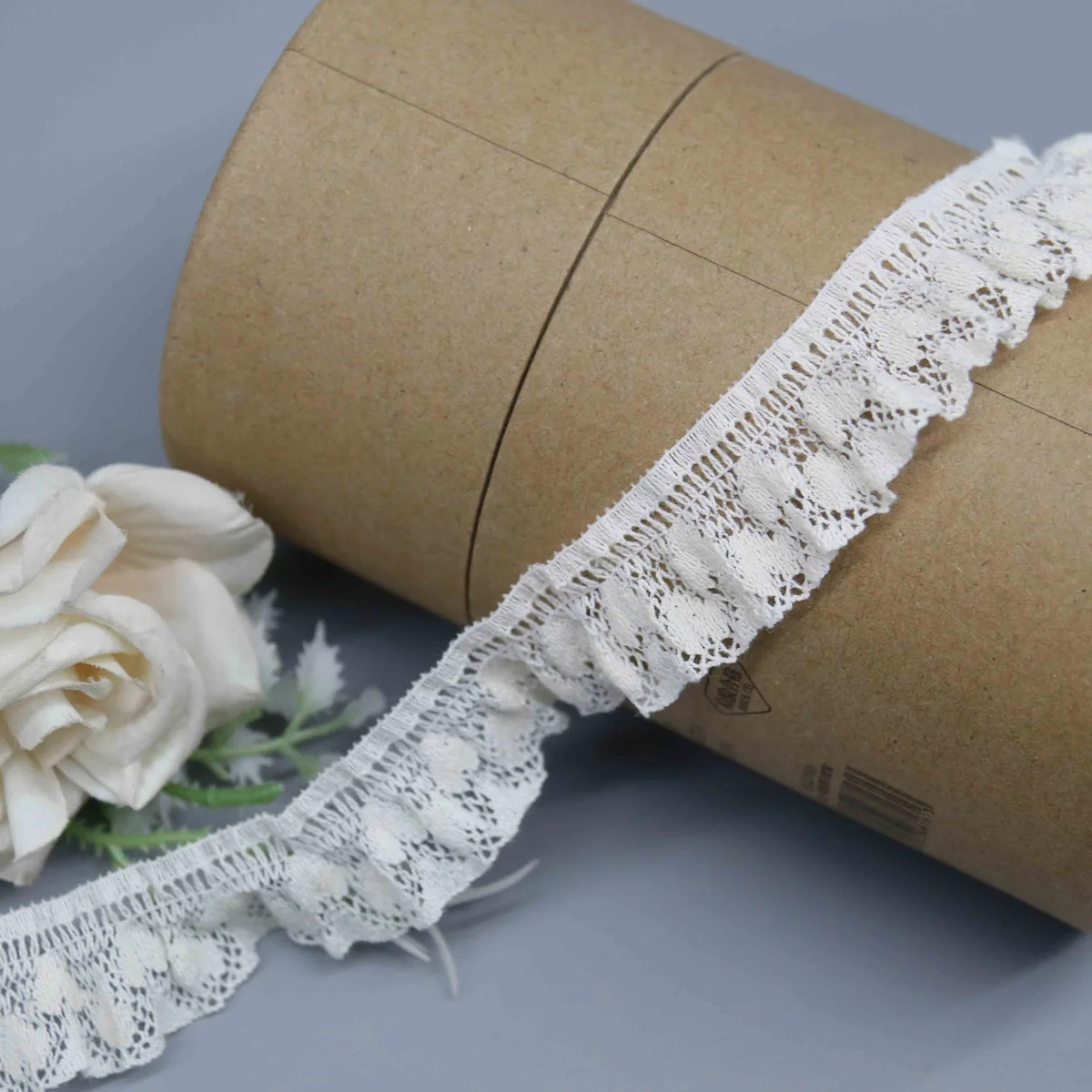 Factory Direct Ruffled Lace Trim for Children's Wear and Crafts