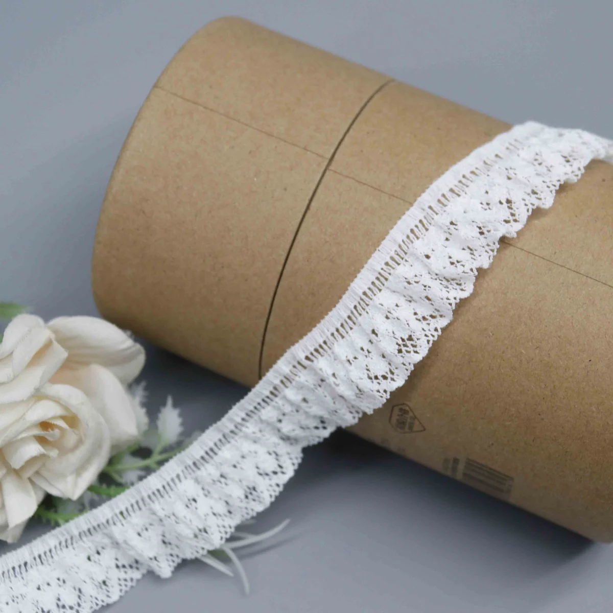 Factory Direct Ruffled Lace Trim for Children's Wear and Crafts