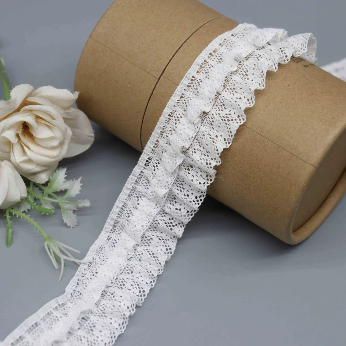 Factory Direct Ruffled Lace Trim for Lingerie and Garment Edging