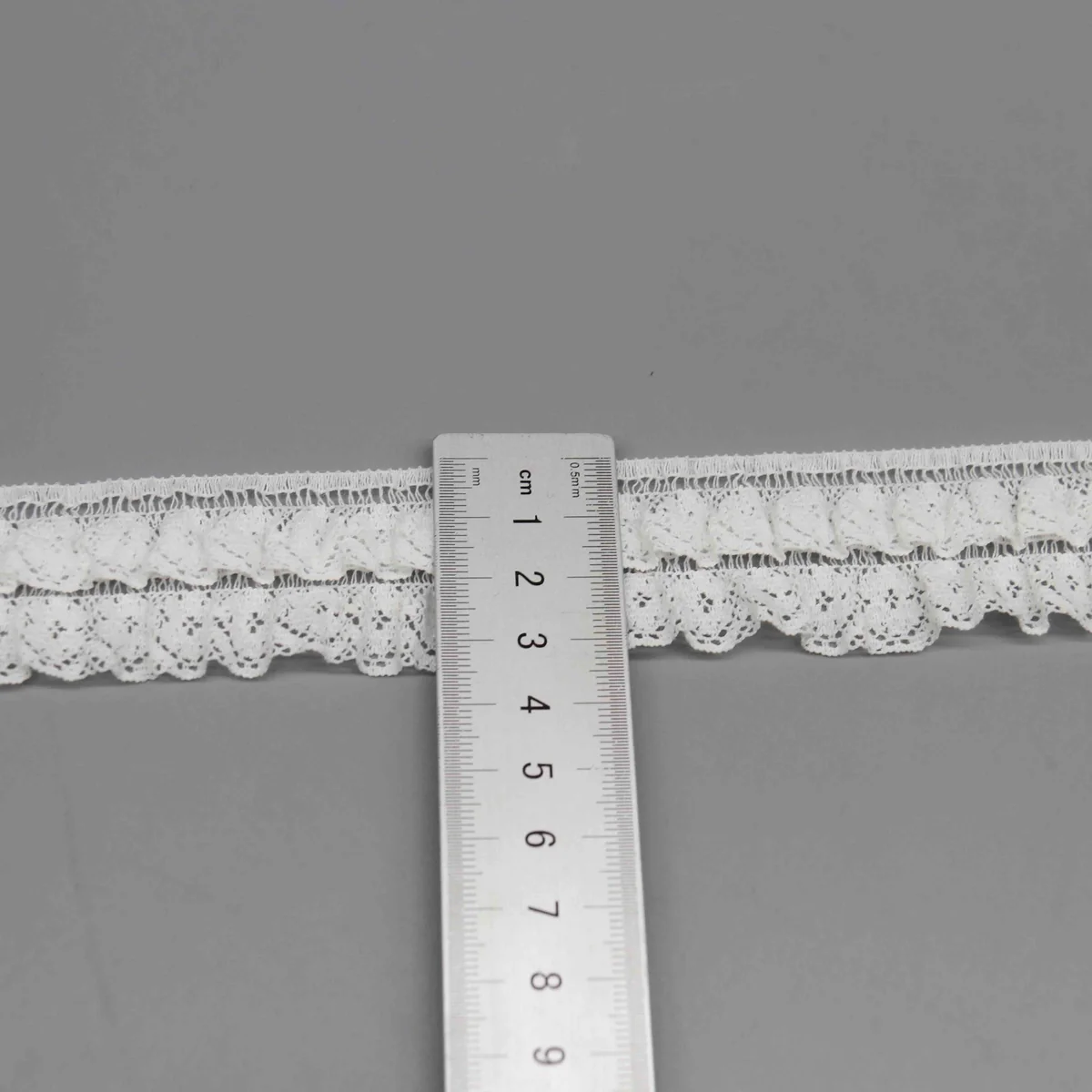Factory Direct Ruffled Nylon Cotton Lace for Garment Cuffs and Collars