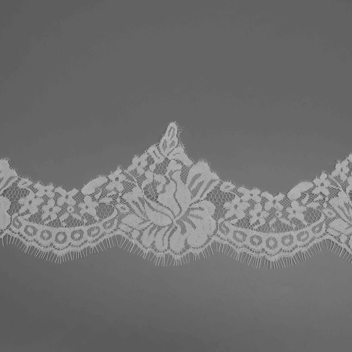 Factory Direct Wide Floral Stretch Lace Trim for Lingerie and Apparel Edging