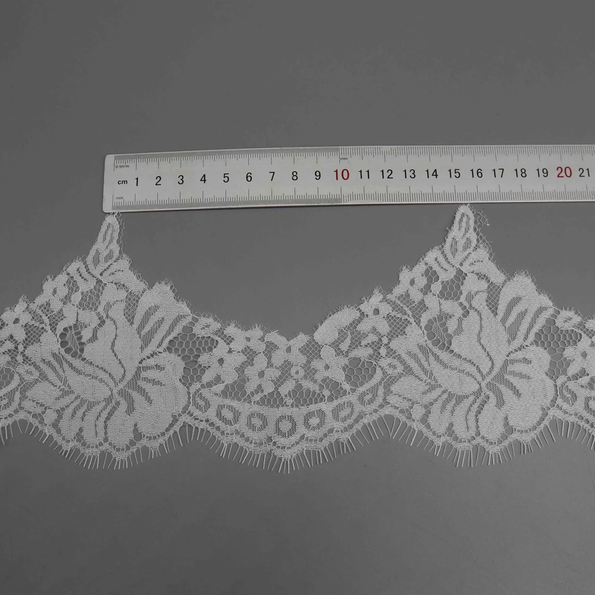 Factory Direct Wide Floral Stretch Lace Trim for Lingerie and Apparel Edging