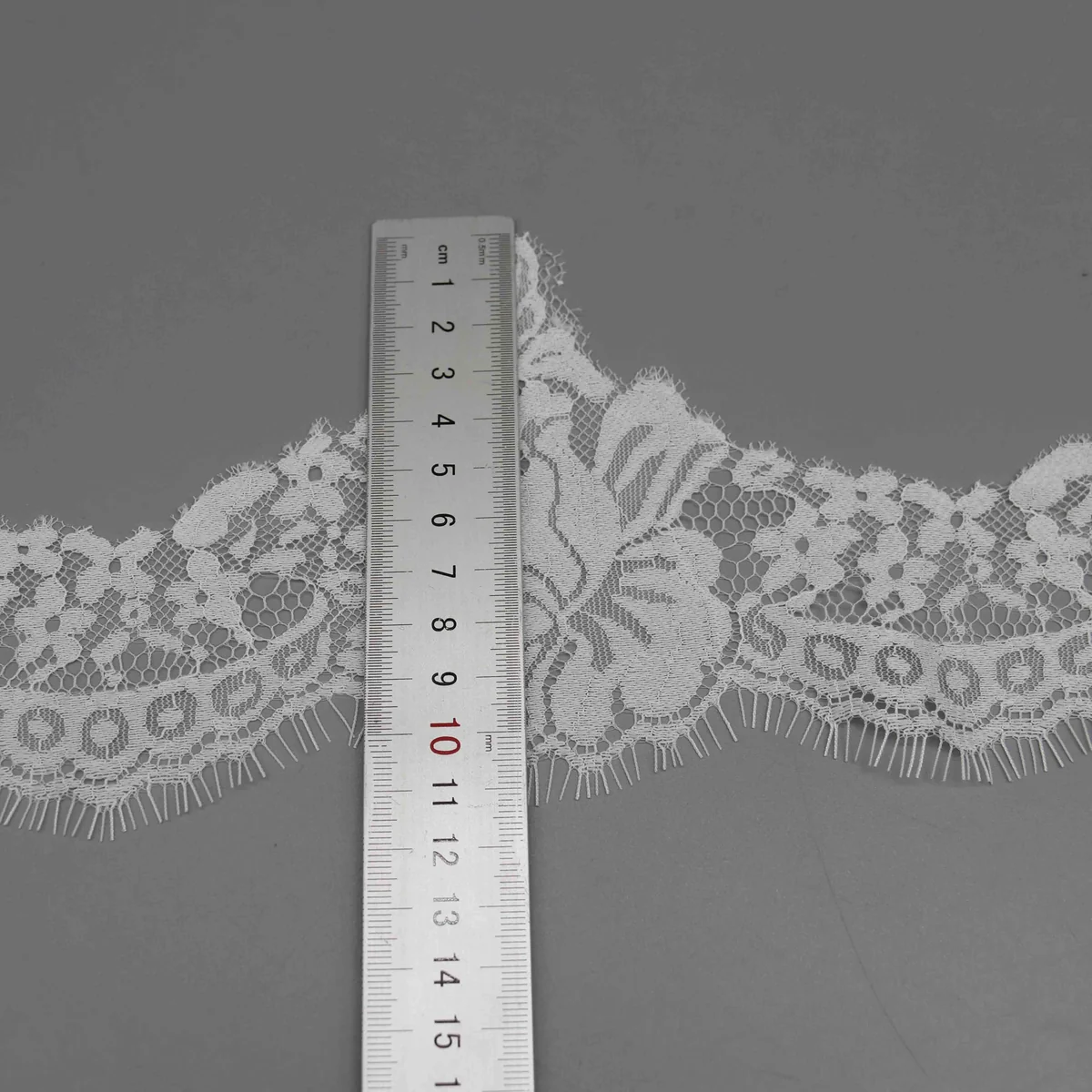 Factory Direct Wide Floral Stretch Lace Trim for Lingerie and Apparel Edging