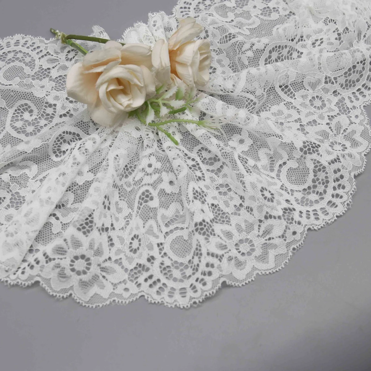 Factory Direct Wide Galloon Lace Trim for Lingerie and Apparel