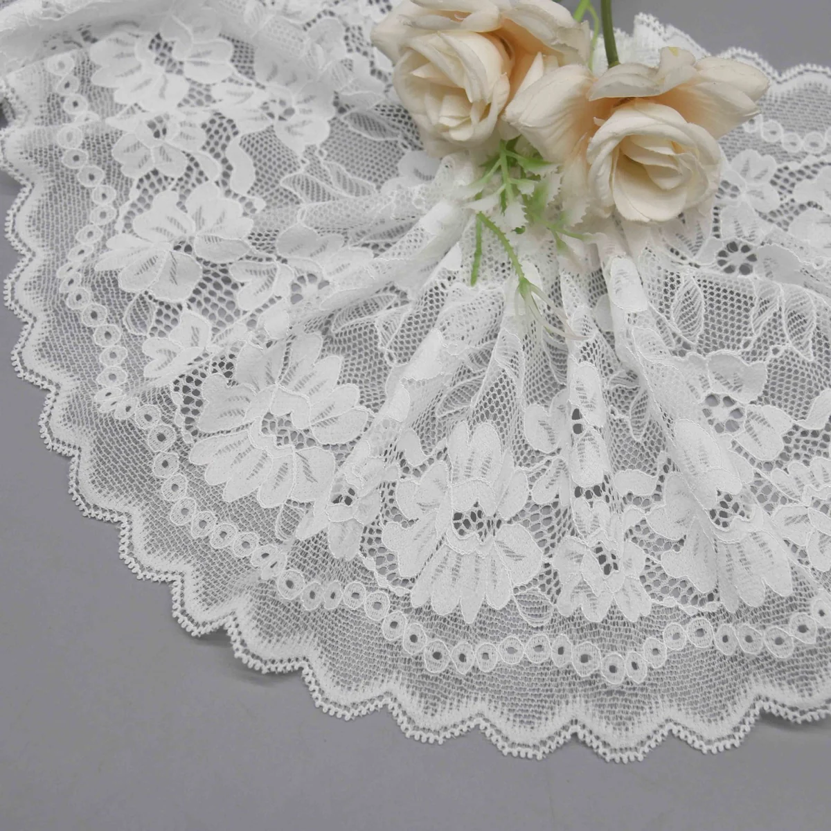 Factory Direct Wide Galloon Lace Trim for Lingerie and Apparel