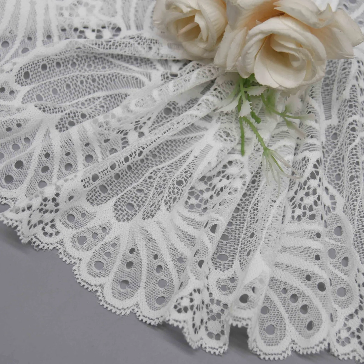 Factory Direct Wide Stretch Galloon Lace for Lingerie and Apparel Design