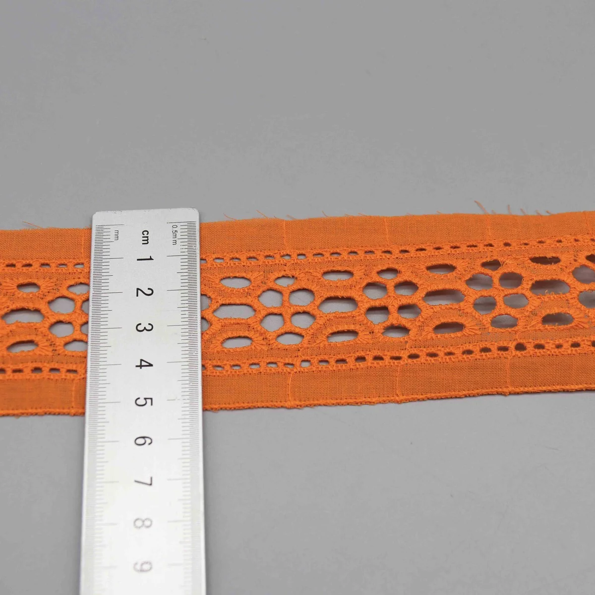 Geometric Honeycomb Oval Eyelets In A Central Eyelet Lace Trim for Garment Trim