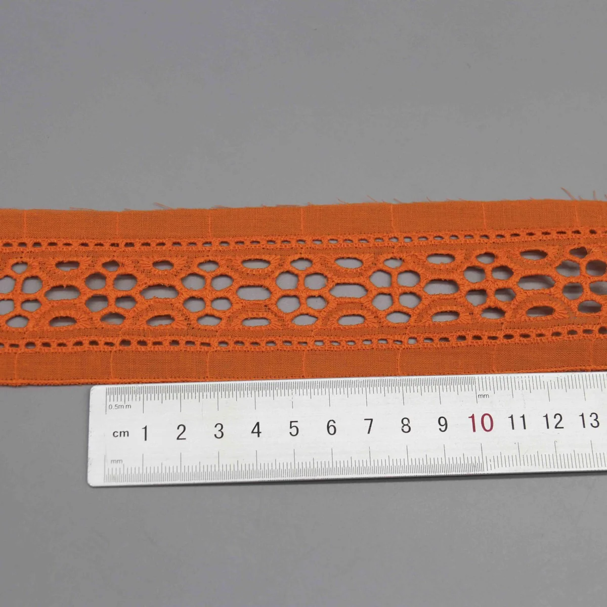 Geometric Honeycomb Oval Eyelets In A Central Eyelet Lace Trim for Garment Trim