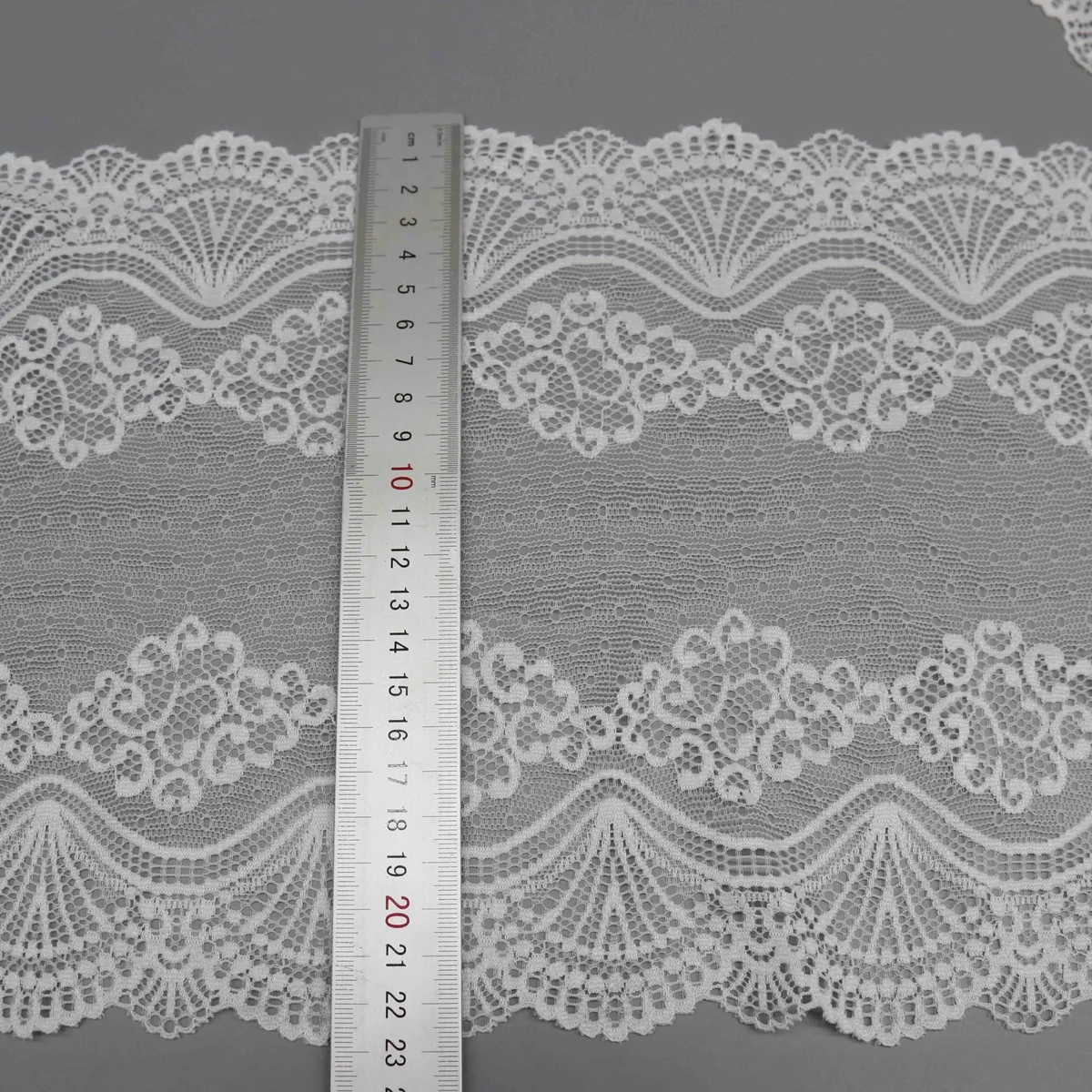 One Features Symmetrical Floral Wide Galloon Lace Trim for Lingerie
