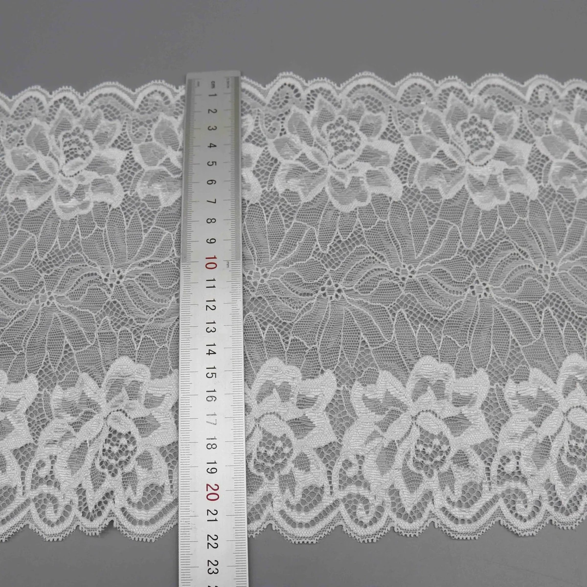 One Features Symmetrical Floral Wide Galloon Lace Trim for Lingerie