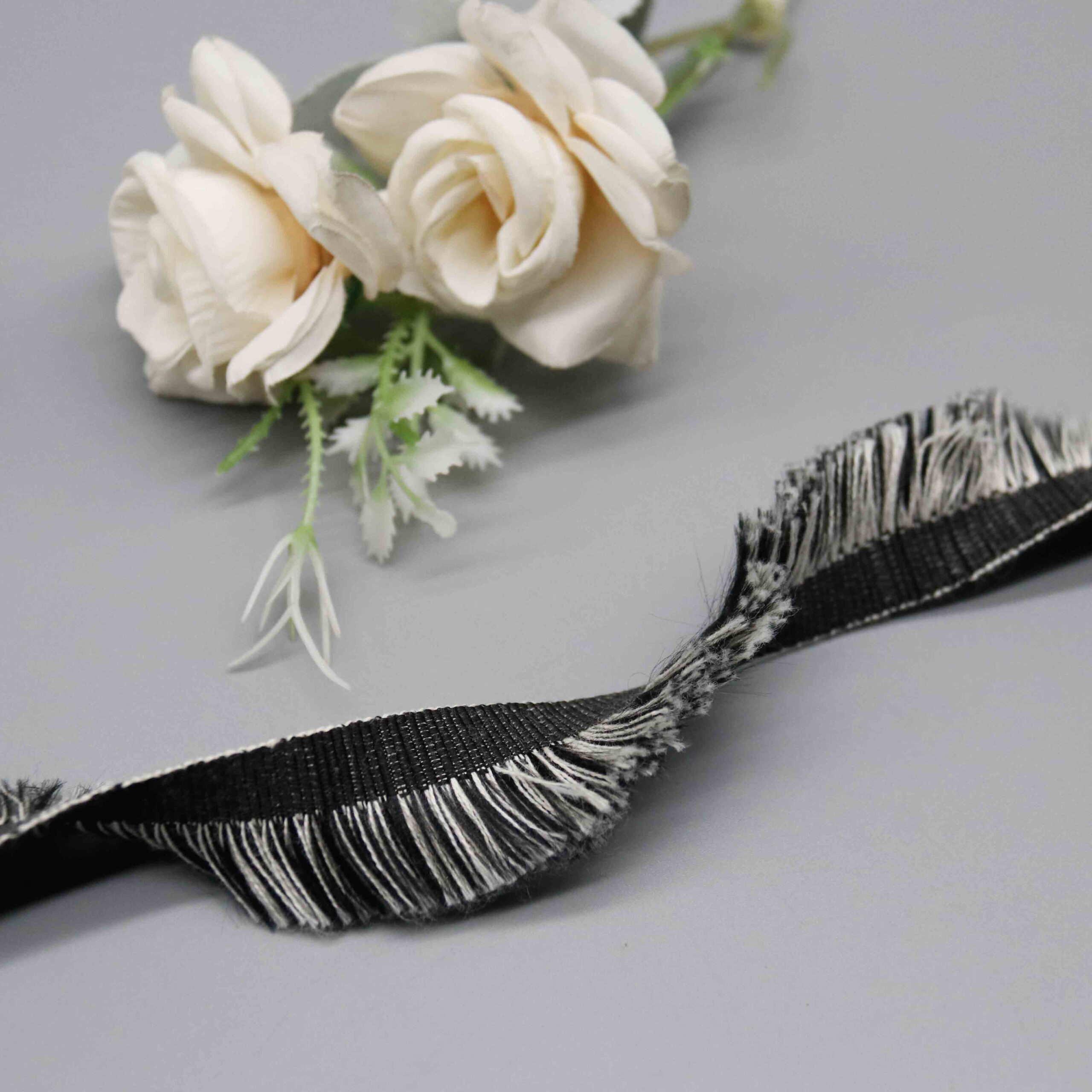 Curved shot demonstrating the natural fringe movement and gradient color flow.