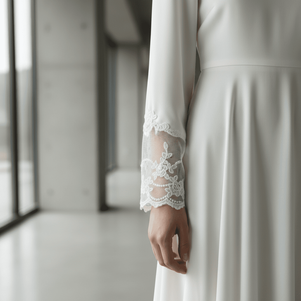 scalloped lace trim for wedding dresses